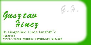 gusztav hincz business card